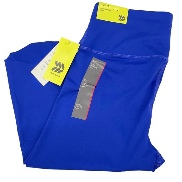 All In Motion Women's Sculpt Ultra High-Rise Capri Leggings Vibrant Blue, XS - Picture 3 of 6